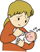 イラスト：乳児と母親